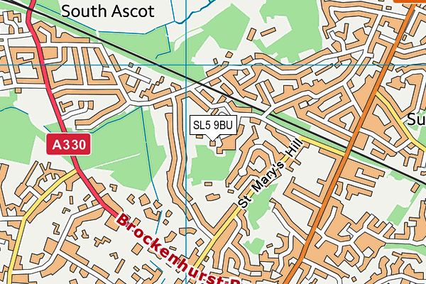 SL5 9BU map - OS VectorMap District (Ordnance Survey)