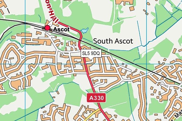 SL5 9DQ map - OS VectorMap District (Ordnance Survey)