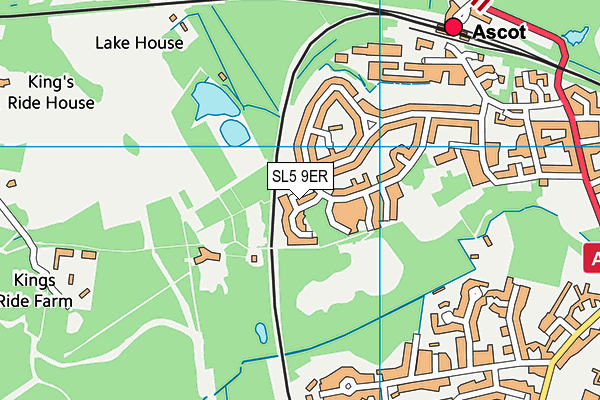 SL5 9ER map - OS VectorMap District (Ordnance Survey)