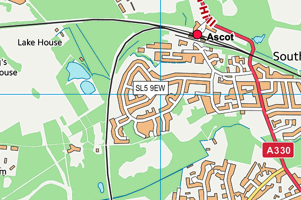 SL5 9EW map - OS VectorMap District (Ordnance Survey)