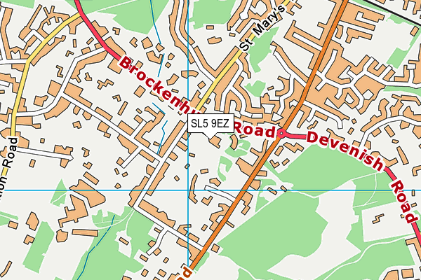 SL5 9EZ map - OS VectorMap District (Ordnance Survey)