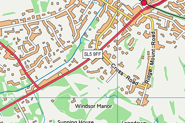 SL5 9FF map - OS VectorMap District (Ordnance Survey)