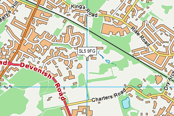 SL5 9FG map - OS VectorMap District (Ordnance Survey)