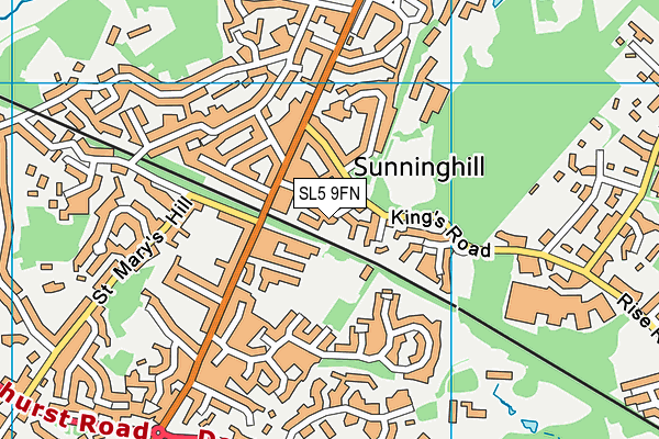 SL5 9FN map - OS VectorMap District (Ordnance Survey)