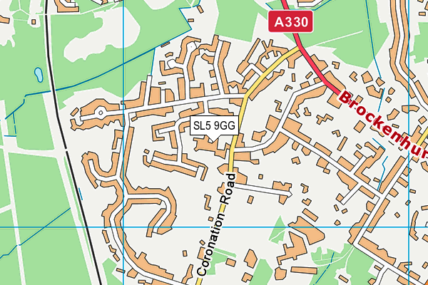 SL5 9GG map - OS VectorMap District (Ordnance Survey)