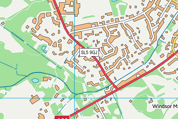 SL5 9GJ map - OS VectorMap District (Ordnance Survey)