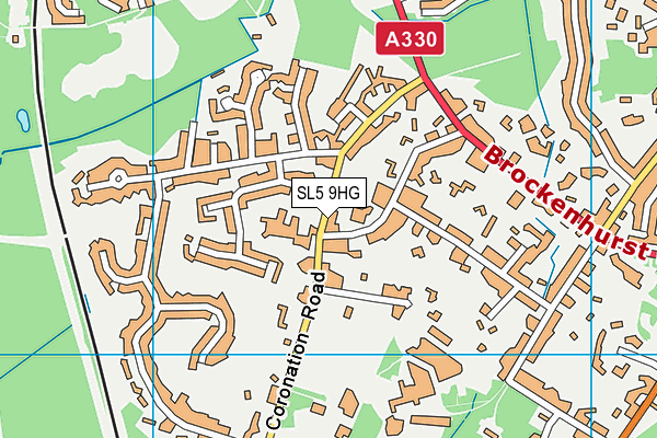 SL5 9HG map - OS VectorMap District (Ordnance Survey)