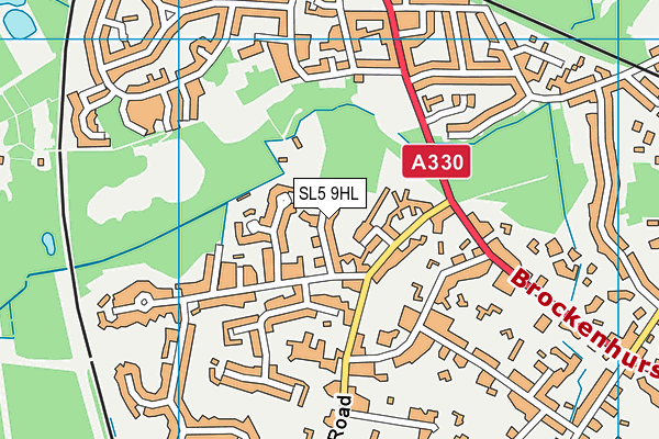 SL5 9HL map - OS VectorMap District (Ordnance Survey)