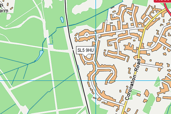 SL5 9HU map - OS VectorMap District (Ordnance Survey)