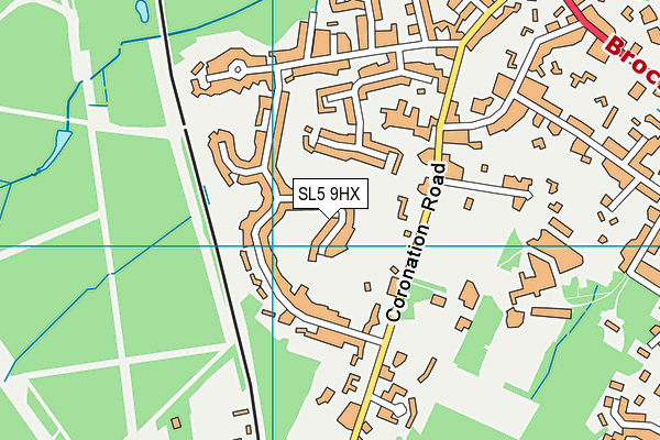 SL5 9HX map - OS VectorMap District (Ordnance Survey)