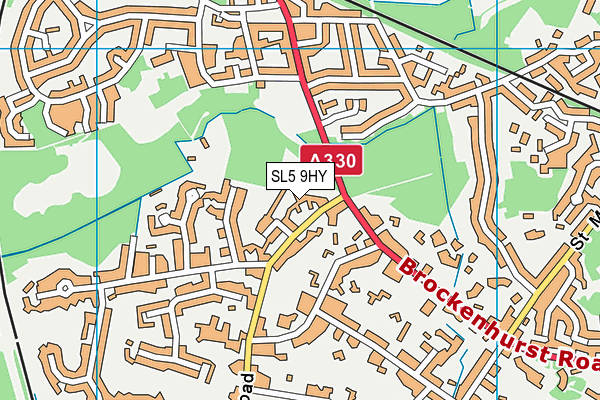 SL5 9HY map - OS VectorMap District (Ordnance Survey)