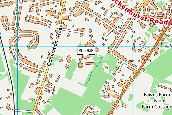 SL5 9JF map - OS VectorMap District (Ordnance Survey)