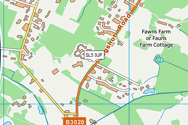 SL5 9JP map - OS VectorMap District (Ordnance Survey)