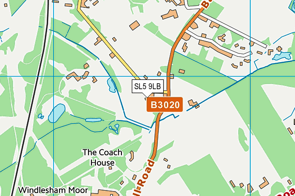 SL5 9LB map - OS VectorMap District (Ordnance Survey)