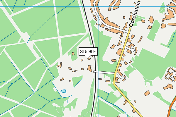SL5 9LF map - OS VectorMap District (Ordnance Survey)