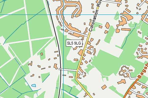 SL5 9LG map - OS VectorMap District (Ordnance Survey)