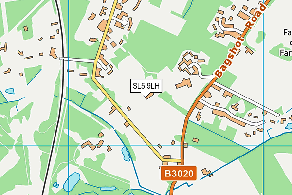 SL5 9LH map - OS VectorMap District (Ordnance Survey)