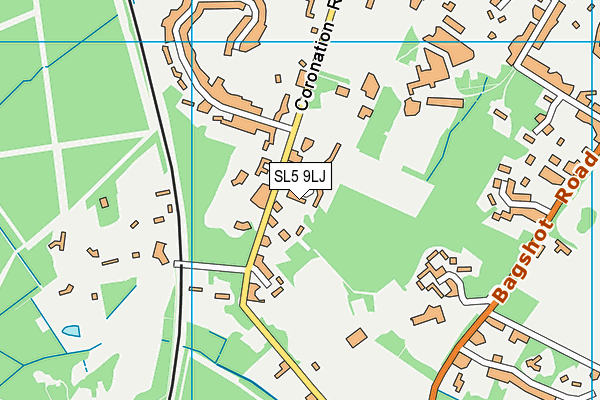 SL5 9LJ map - OS VectorMap District (Ordnance Survey)