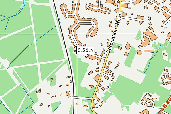SL5 9LN map - OS VectorMap District (Ordnance Survey)