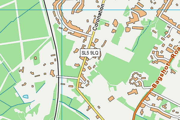 SL5 9LQ map - OS VectorMap District (Ordnance Survey)