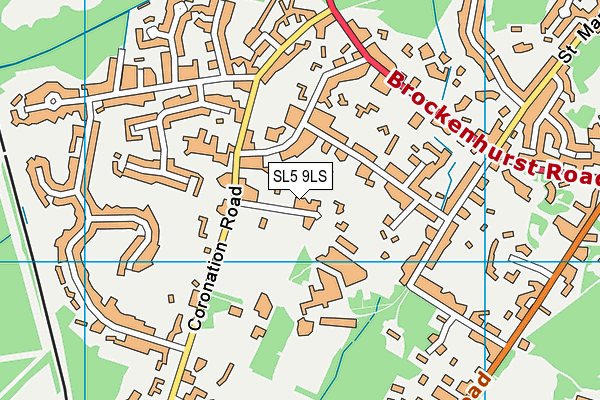 SL5 9LS map - OS VectorMap District (Ordnance Survey)