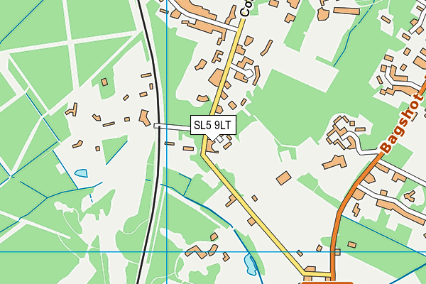 SL5 9LT map - OS VectorMap District (Ordnance Survey)