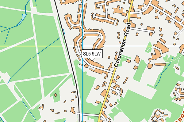 SL5 9LW map - OS VectorMap District (Ordnance Survey)