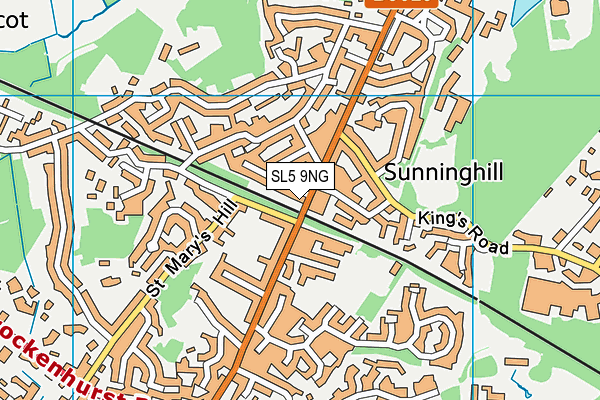 SL5 9NG map - OS VectorMap District (Ordnance Survey)