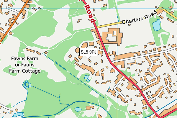 SL5 9PJ map - OS VectorMap District (Ordnance Survey)