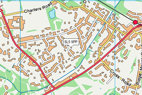 SL5 9PP map - OS VectorMap District (Ordnance Survey)