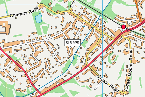 SL5 9PS map - OS VectorMap District (Ordnance Survey)