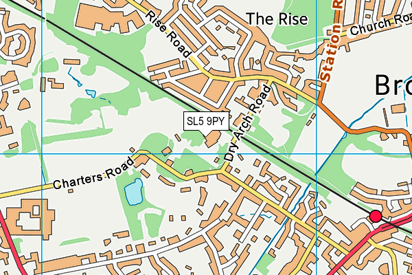Sunningdale School map (SL5 9PY) - OS VectorMap District (Ordnance Survey)