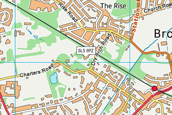 SL5 9PZ map - OS VectorMap District (Ordnance Survey)
