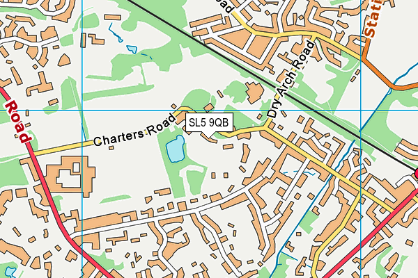 SL5 9QB map - OS VectorMap District (Ordnance Survey)