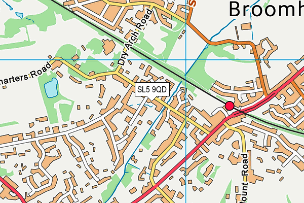 SL5 9QD map - OS VectorMap District (Ordnance Survey)