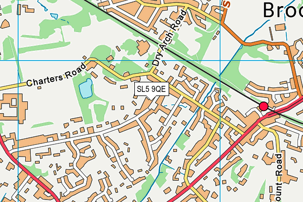 SL5 9QE map - OS VectorMap District (Ordnance Survey)