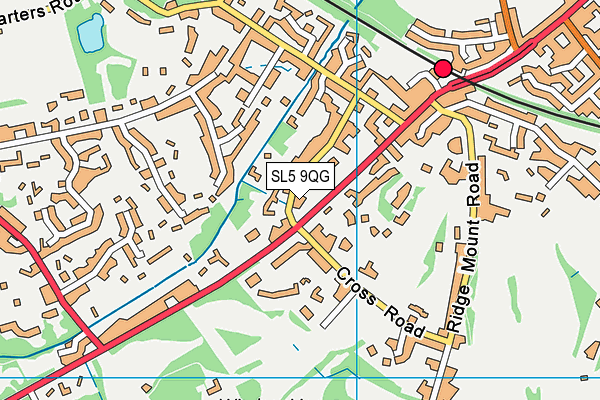 SL5 9QG map - OS VectorMap District (Ordnance Survey)