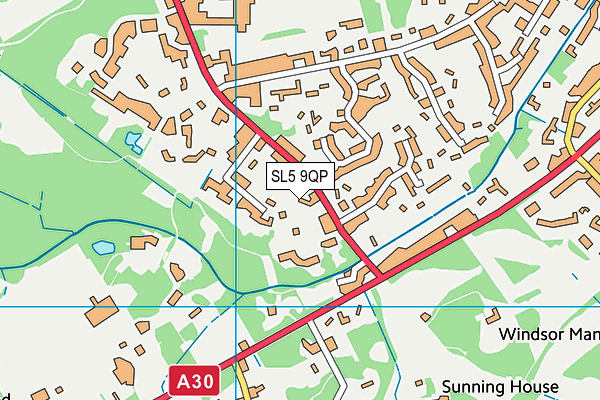 SL5 9QP map - OS VectorMap District (Ordnance Survey)