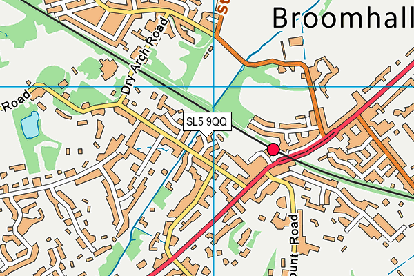 SL5 9QQ map - OS VectorMap District (Ordnance Survey)