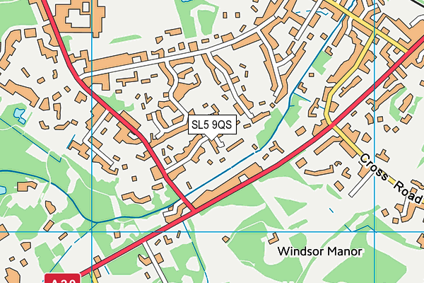 SL5 9QS map - OS VectorMap District (Ordnance Survey)