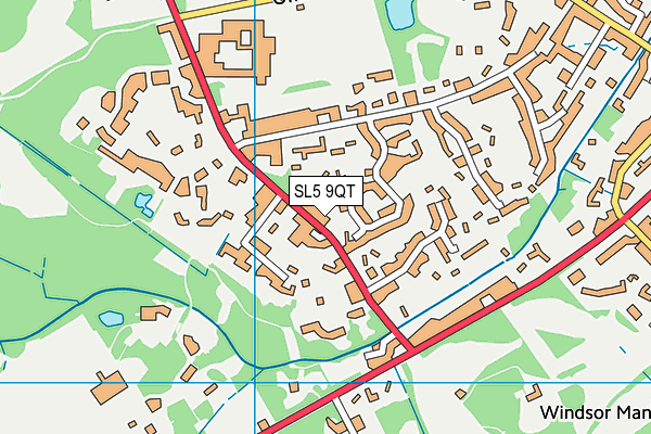 SL5 9QT map - OS VectorMap District (Ordnance Survey)