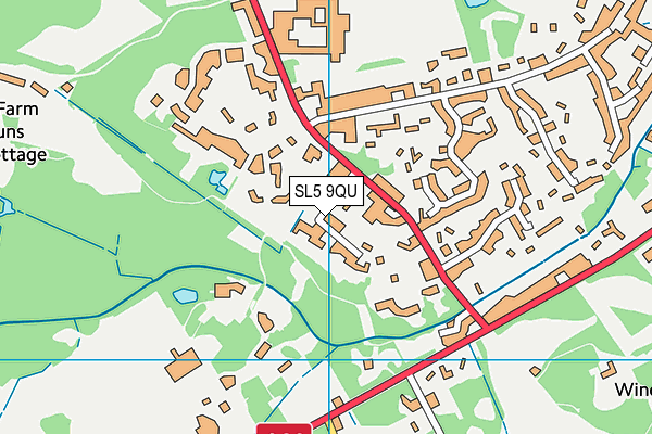 SL5 9QU map - OS VectorMap District (Ordnance Survey)