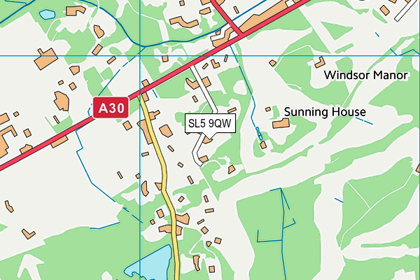 SL5 9QW map - OS VectorMap District (Ordnance Survey)