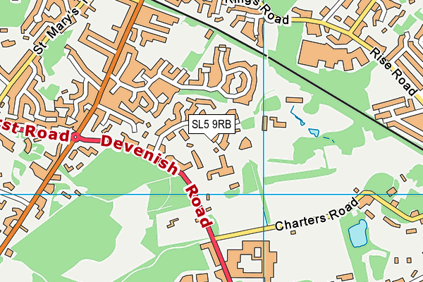 SL5 9RB map - OS VectorMap District (Ordnance Survey)