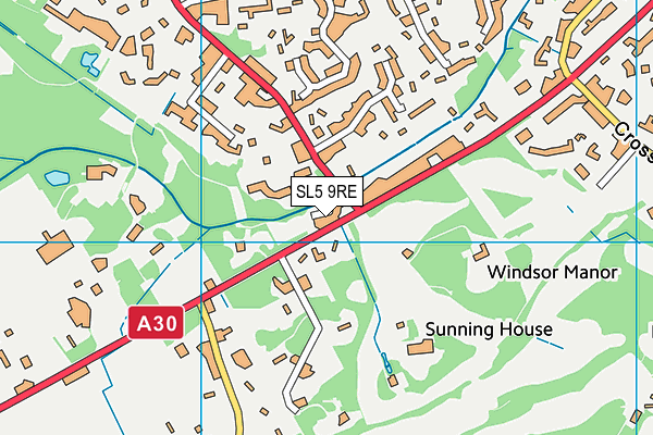 SL5 9RE map - OS VectorMap District (Ordnance Survey)