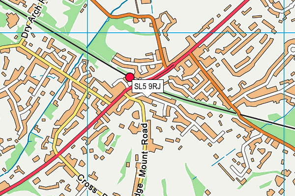 SL5 9RJ map - OS VectorMap District (Ordnance Survey)