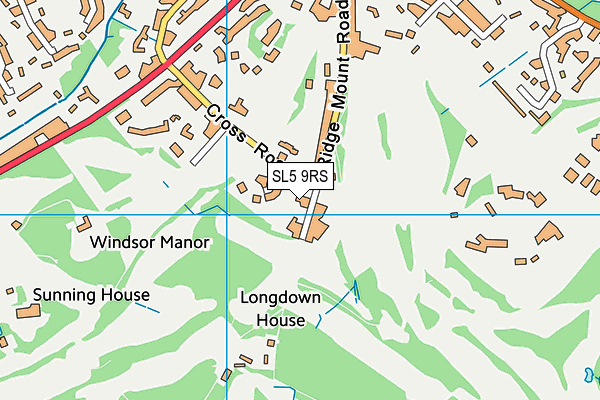 SL5 9RS map - OS VectorMap District (Ordnance Survey)