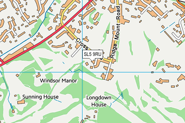 SL5 9RU map - OS VectorMap District (Ordnance Survey)