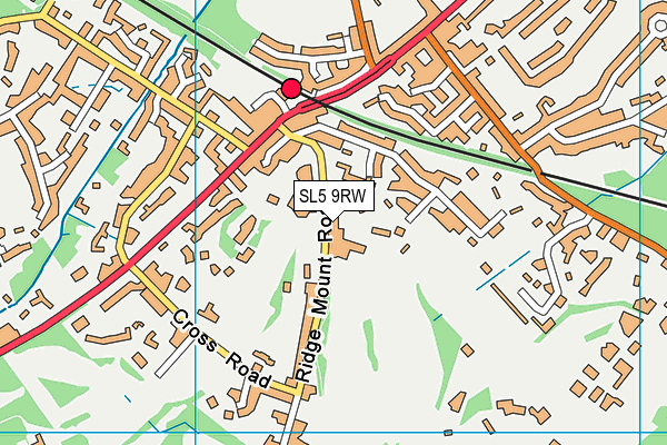 SL5 9RW map - OS VectorMap District (Ordnance Survey)