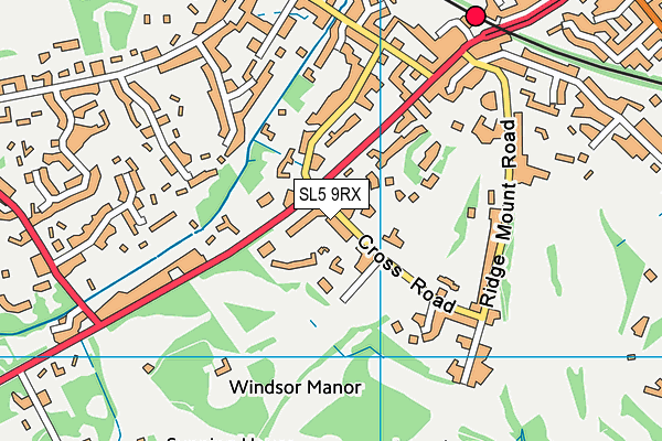 SL5 9RX map - OS VectorMap District (Ordnance Survey)